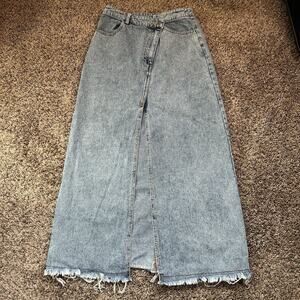Avenue Zoe Jaymes Denim Maxi Skirt Size Medium
